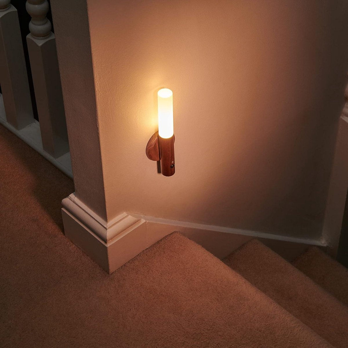 Kabellose Holz Nachttischlampe