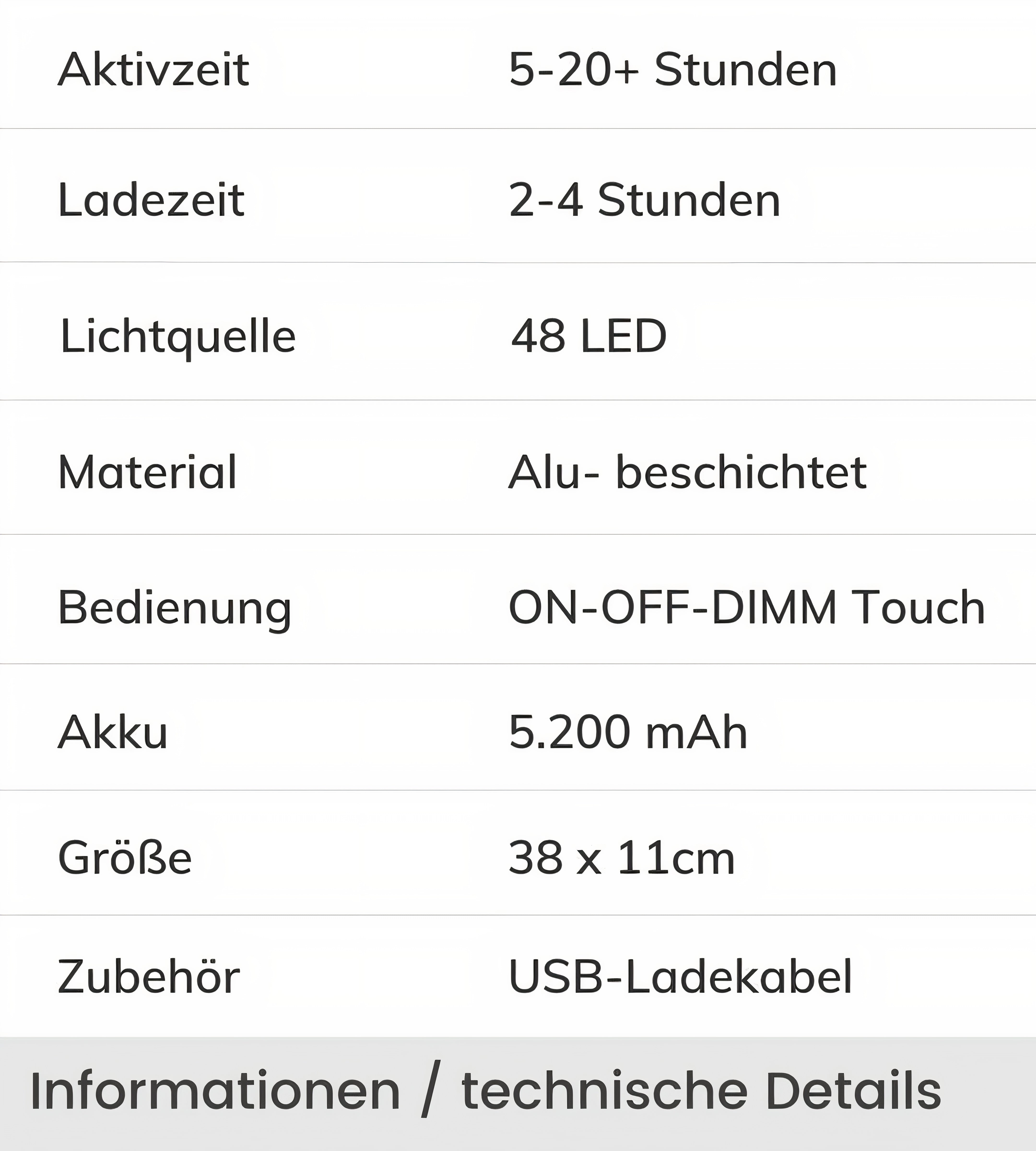 Kabellose LED-Tischleuchte