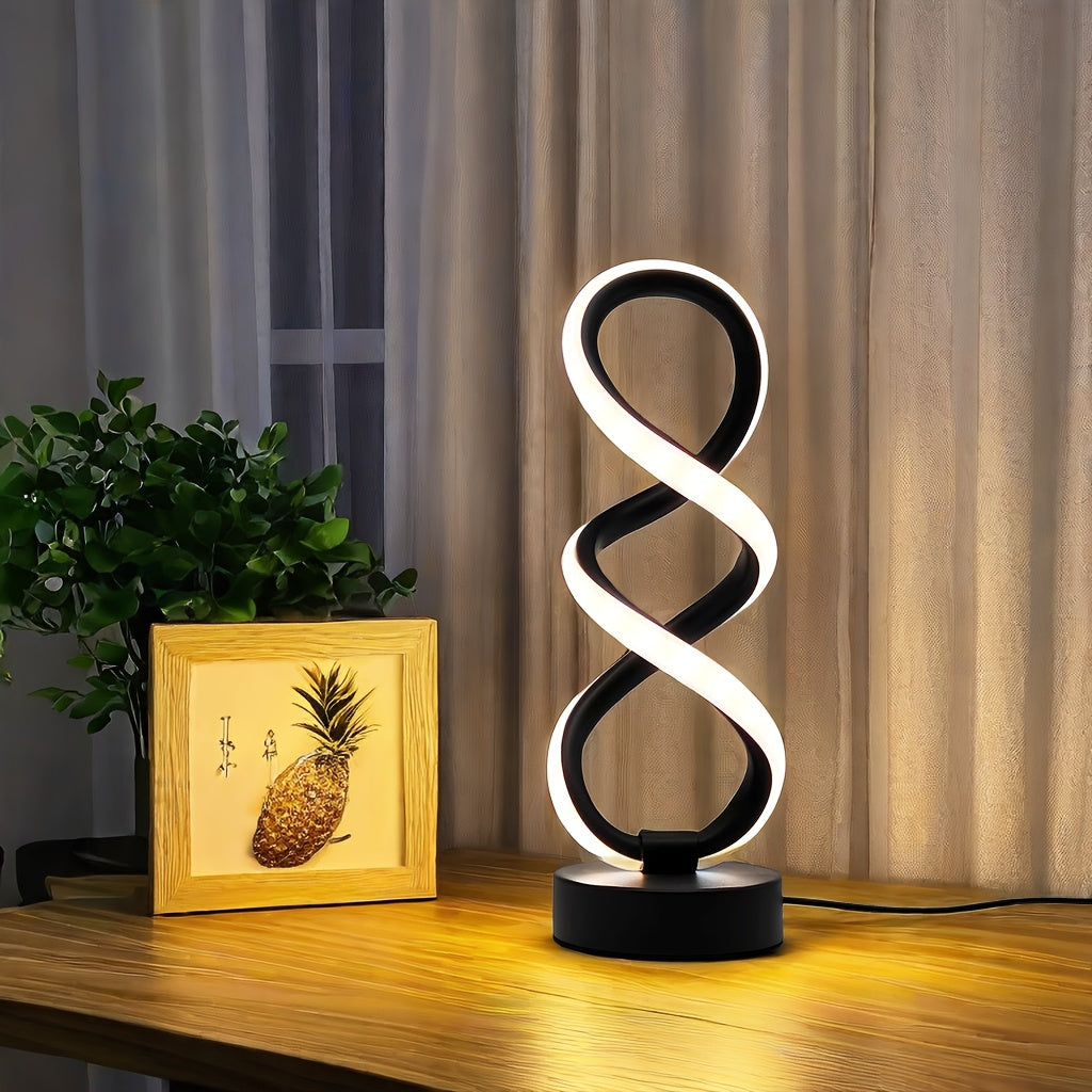 Spiralförmige LED Tischlampe