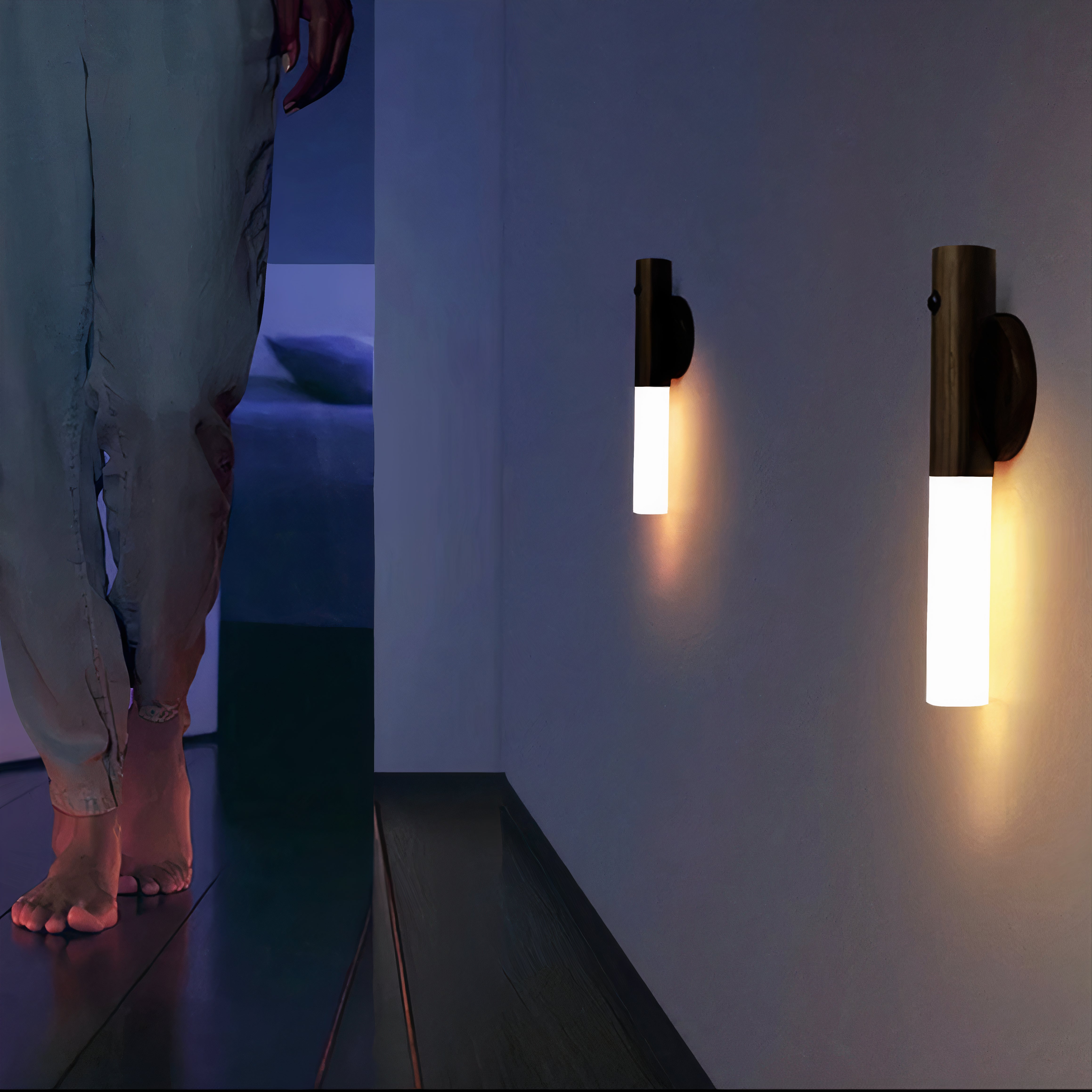 Kabellose Holz Nachttischlampe