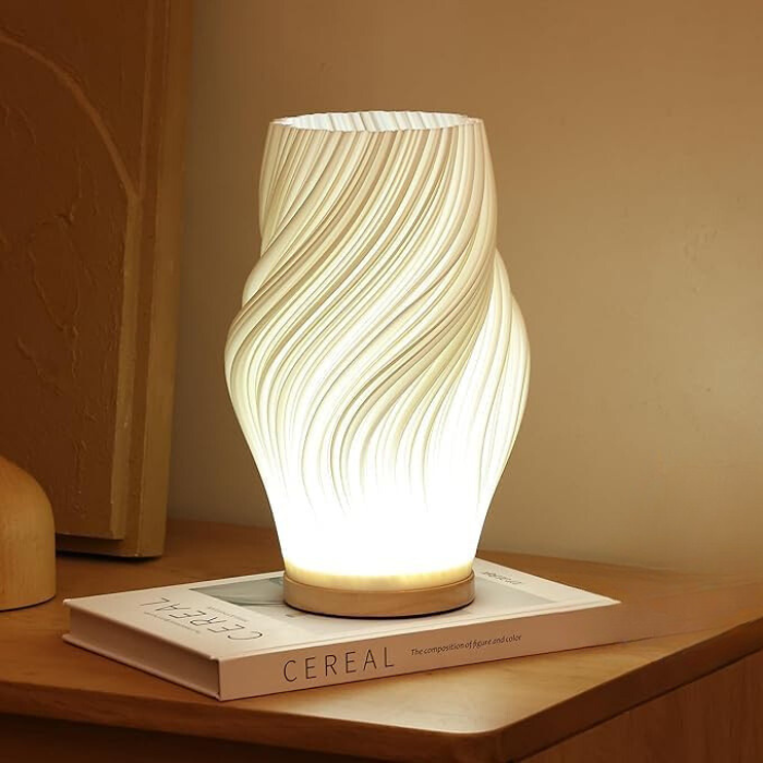 Moderne wellenförmige Lampe