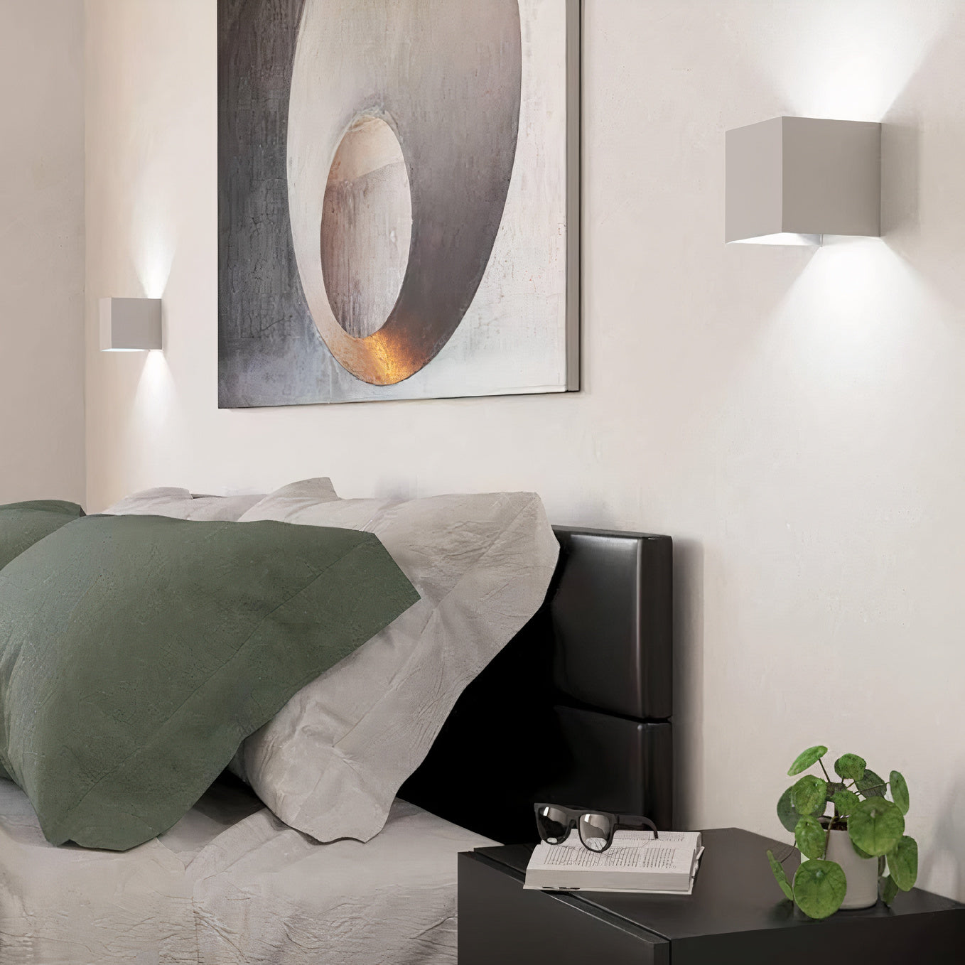 kabellose quadratische Wandleuchte