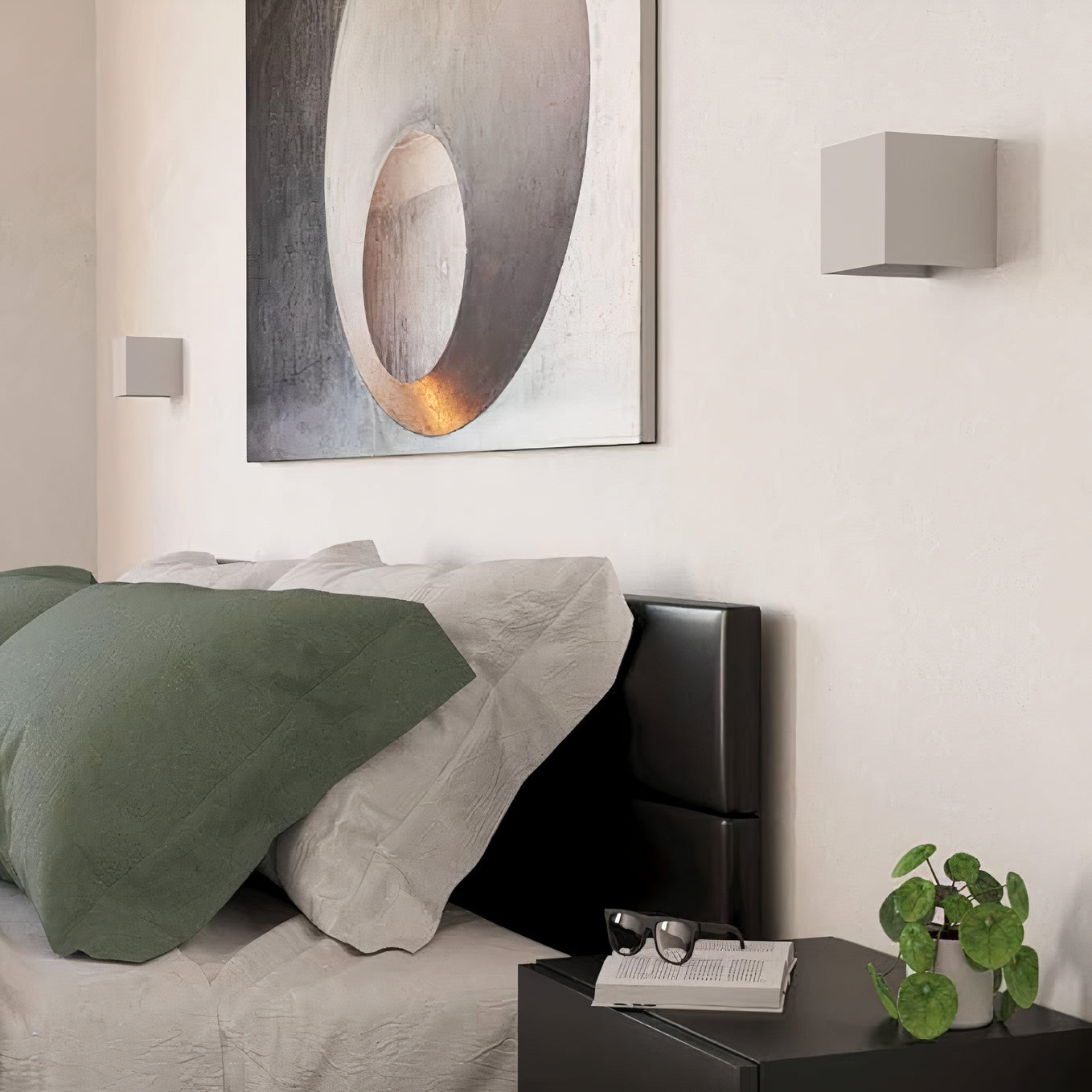 kabellose quadratische Wandleuchte