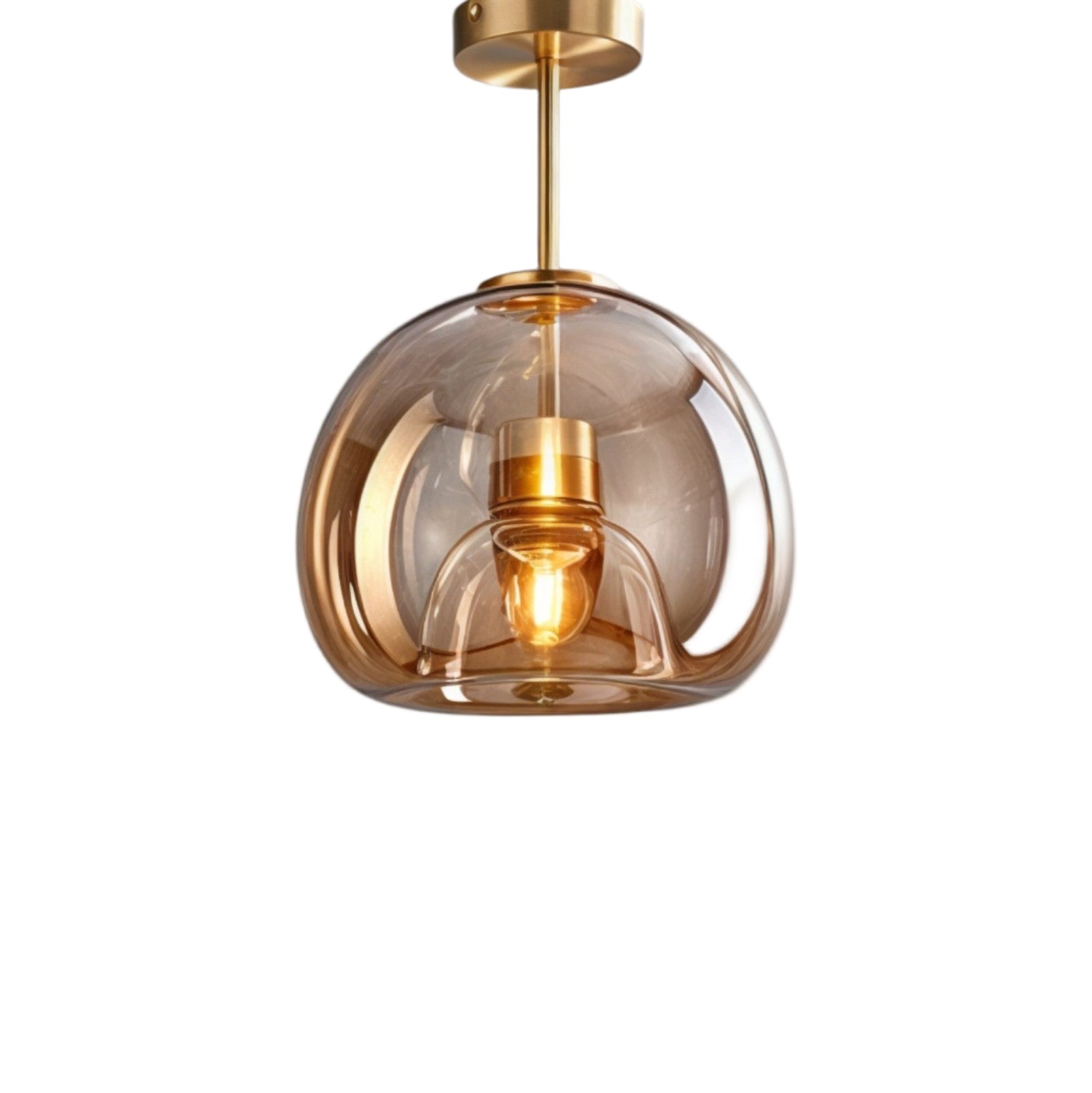 Moderne Glas-LED-Deckenlampe