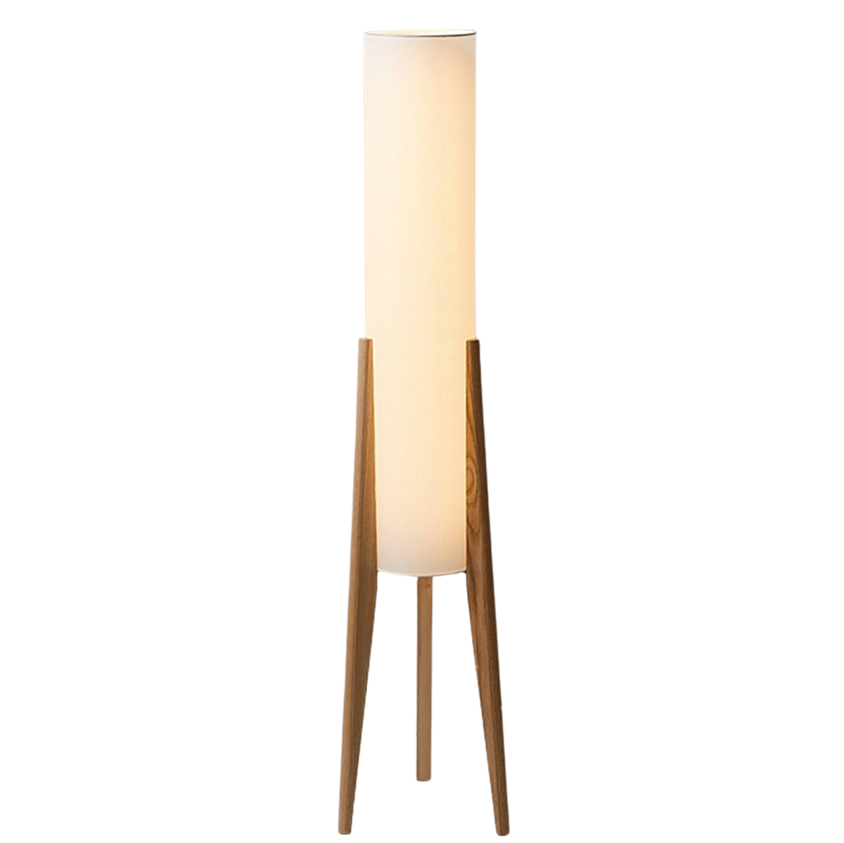 Walnuss-Vloerlamp aus Massivholz