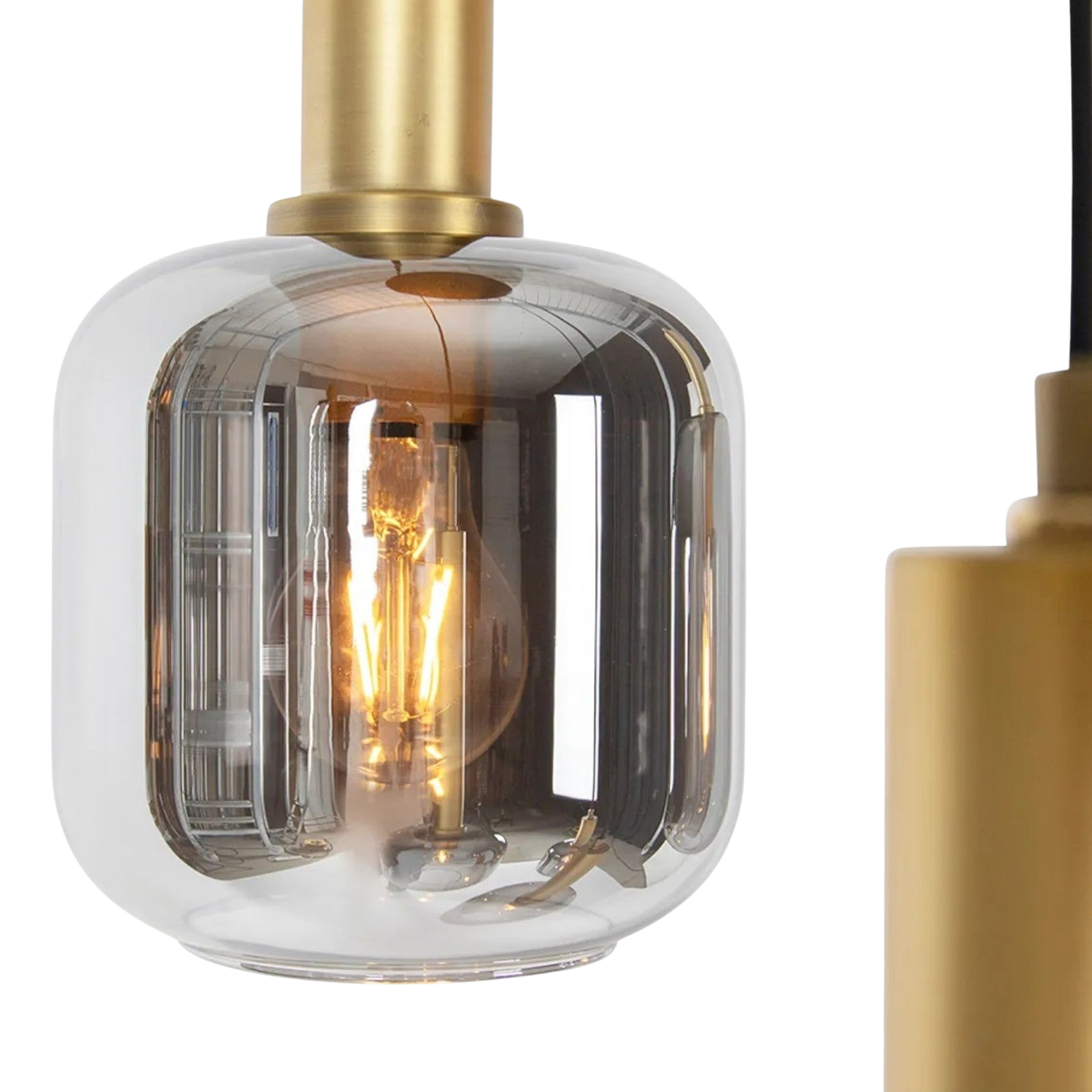 Moderne Glas-Deckenleuchte mit 5 Lichtquellen